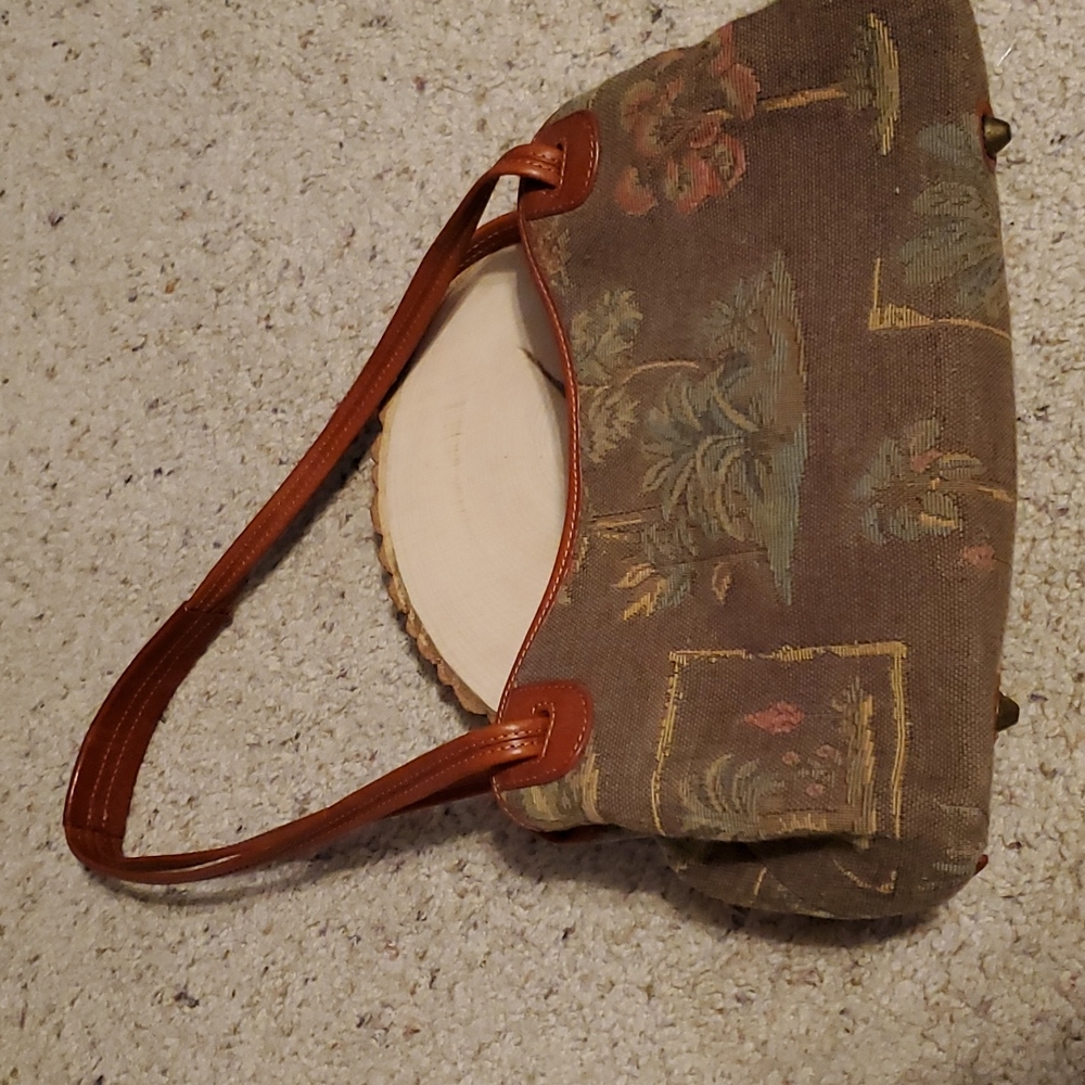 Tommy Bahama Caribbean Design Green Brown Handbag